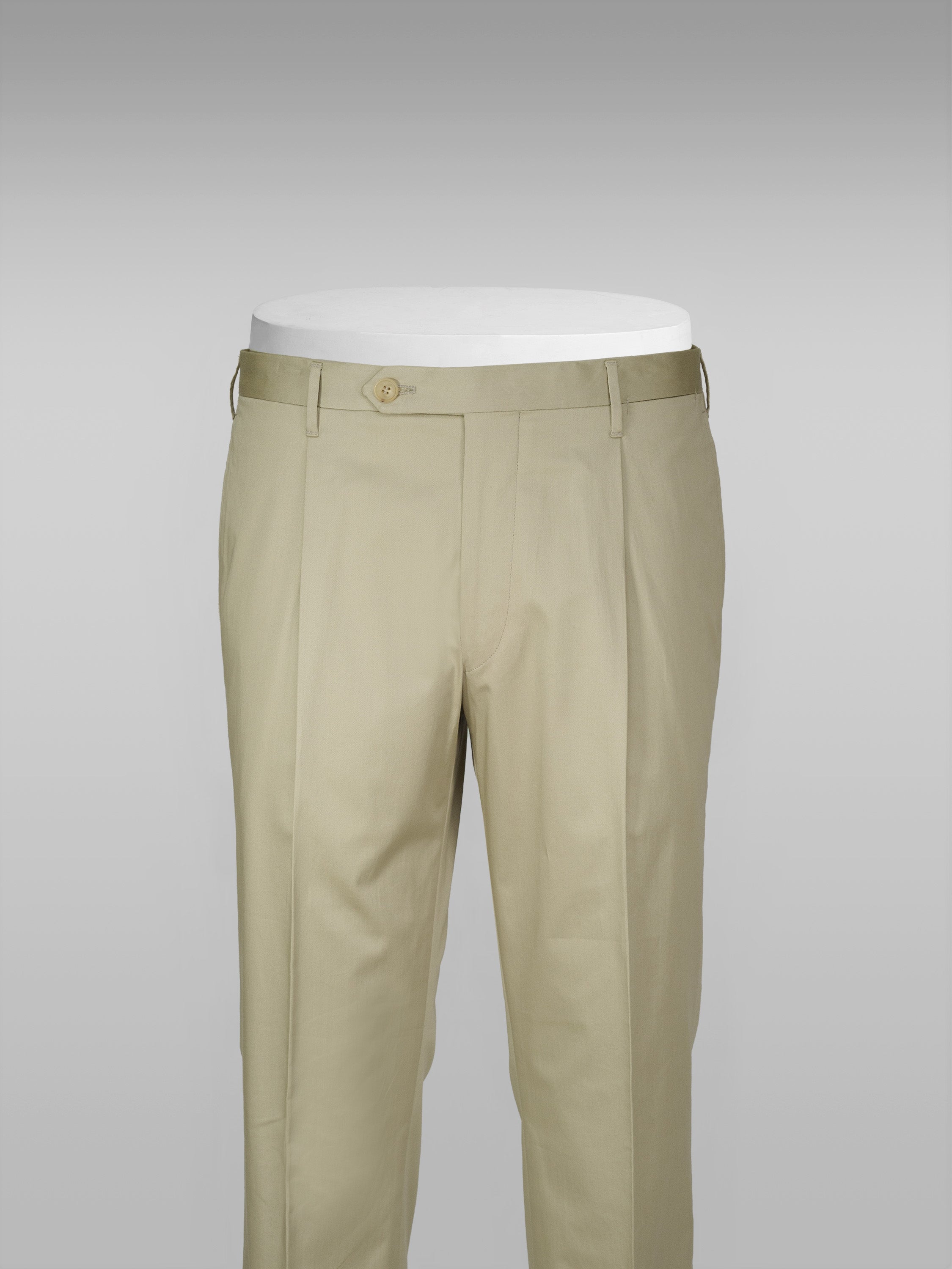 Pantaloni in cotone elastan beige chiaro